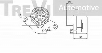TREVI AUTOMOTIVE ta2202 -  Натяжитель ремня, клиновой зубча